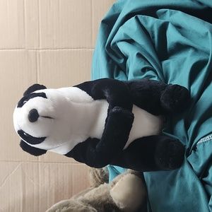 Juans Corp Panda Bear Plush Stuffed Animal 10" Tall Hook&Loop Paws EUC